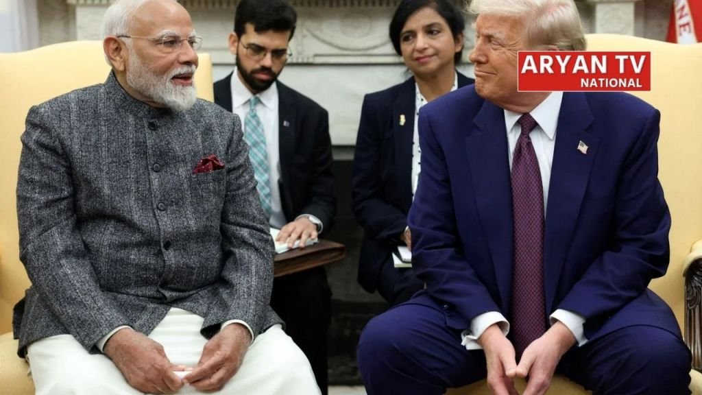 Current image: PM Modi Donald Trump Phone Call