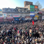 खामेनेई की मौत पर श्रीनगर के लाल चौक पर विरोध