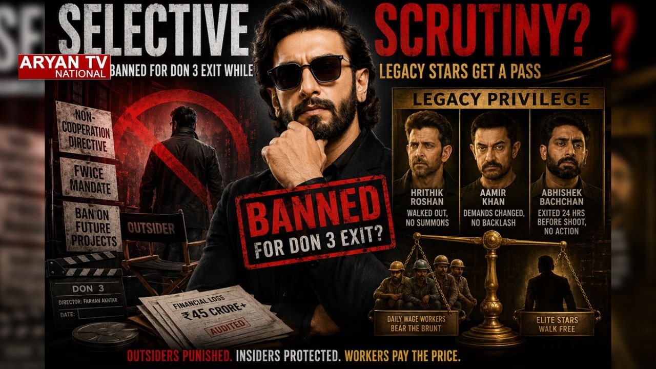 Ranveer Singh FWICE Ban : ‘धुरंधर’ अभिनेता रणवीर सिंह पर FWICE का बड़ा एक्शन, ‘डॉन 3’ विवाद के बाद लगा बैन