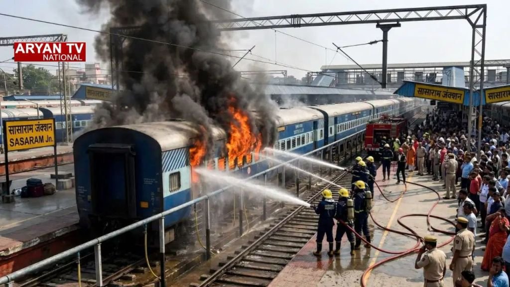 Current image: सासाराम-पटना फास्ट पैसेंजर ट्रेन में लगी भीषण आग