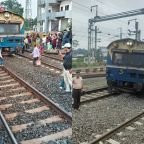 हादसे का शिकार हुई मेमू ट्रेन