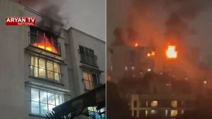 बिल्डिंग की 11वीं मंजिल में लगी आग